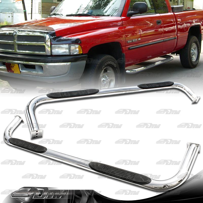 1997-2001 dodge ram 1500 2500 3500 quad cab stainless steel nerf side step bar