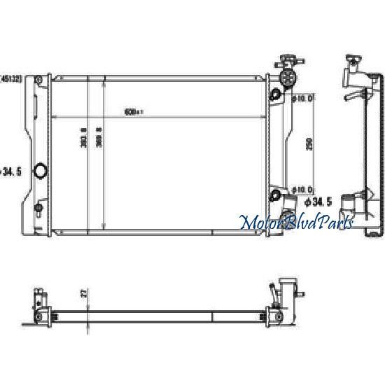09-12 matrix corolla vibe 2.4l automatic trans replacement cooling radiator