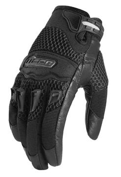 Icon twenty-niner black leather womens gloves xxl 2xl