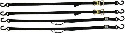 4 pk-heavy duty ratchet-cam buckle tie down atv straps (vh-strap)