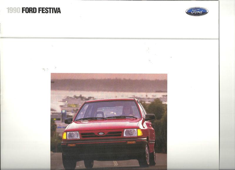 1990 ford festiva l l plus lx showroom brochure "nos" 