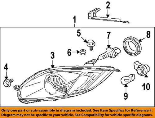 Mitsubishi oem 8301b136 headlight-headlamp assembly