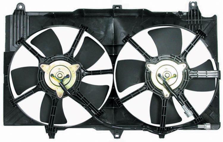 Depo ac condenser radiator cooling fan 03-06 nissan 350z 03-07 infiniti g35