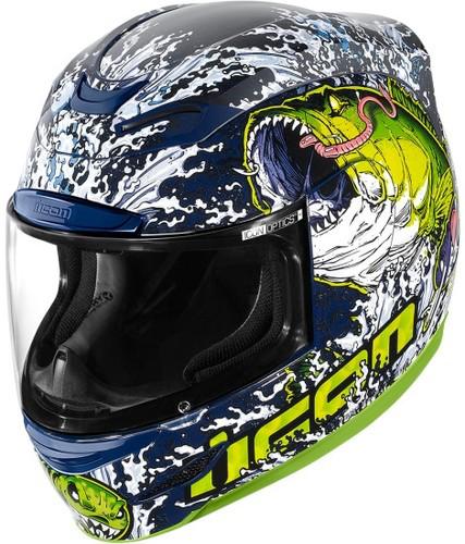 Icon airmada basstard fish motorcycle riding full face helmet