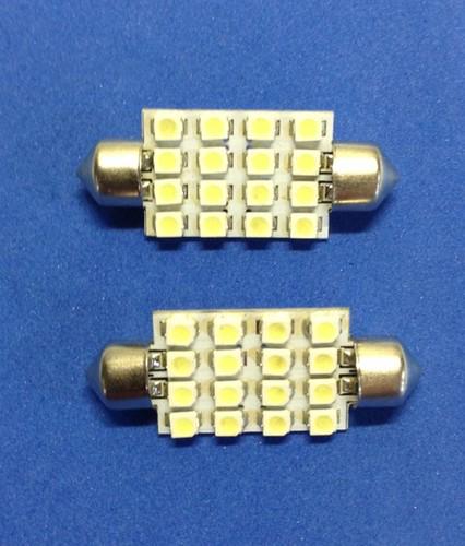 2pc cool white 41mm festoon 16x smd led auto high-power 214-2 6413 6429