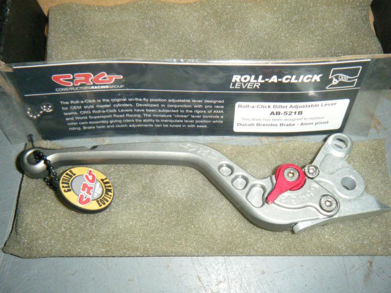 Crg roll-a-click adjustable front brake lever gray ab-521b aprilia mille tuono r