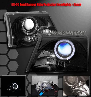 1998 1999 2000 ford ranger halo projector headlight black pickup truck ev xl xlt