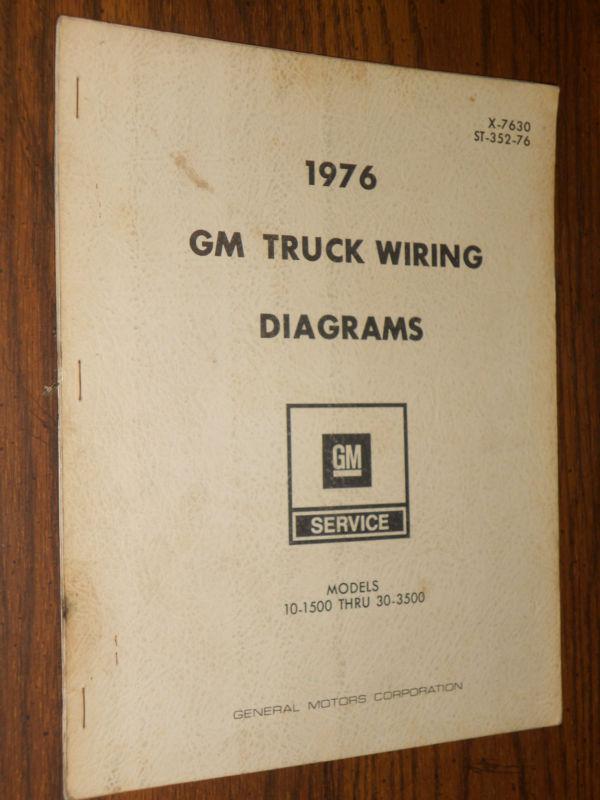 1976 chevy / gmc 10-3500  shop manual wiring diagrams!! / original book