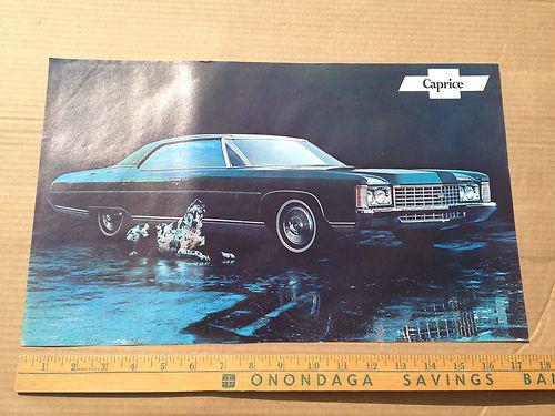 1971 chevrolet chevy caprice dealer spec poster