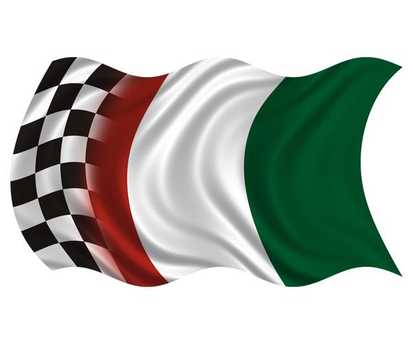 Italy racing flag decal 5"x3" italian italia vinyl race car sticker (lh) zu1