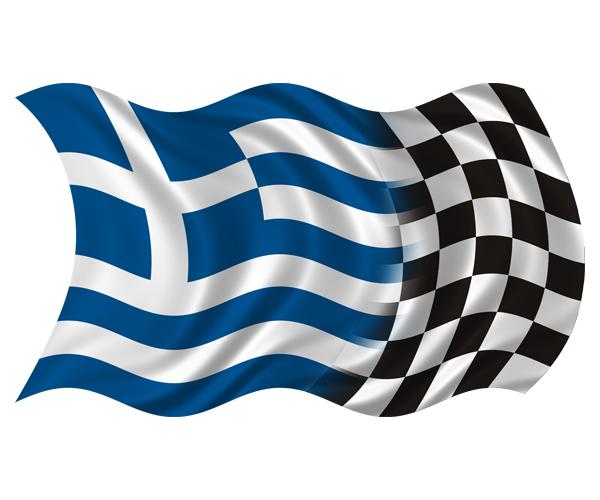 Greece racing flag decal 5"x3" greek vinyl race car window bumper sticker zu1