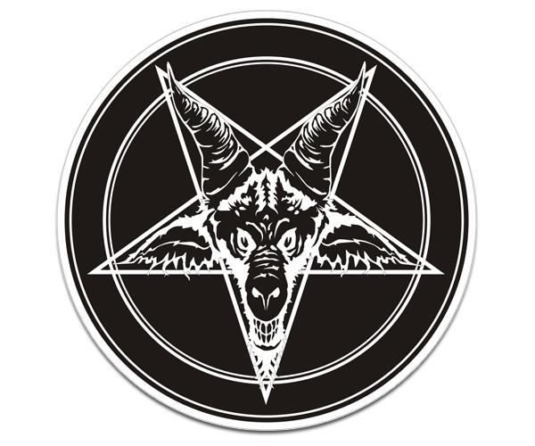 Baphomet decal 5"x5" death metal black pentagram vinyl sticker b2 zu1