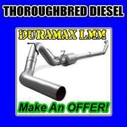 Afe atlas 4" exhaust 4 inch aluminized with muffler 49-04002 07-2010 duramax lmm