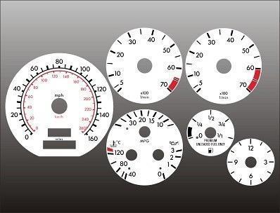 1995-1997 mercedes s320 w140 instrument cluster white face gauges 95-97