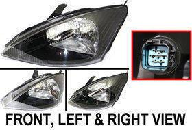 Clear lens new head lamp with bulbs left hand halogen lh driver side fo2502192