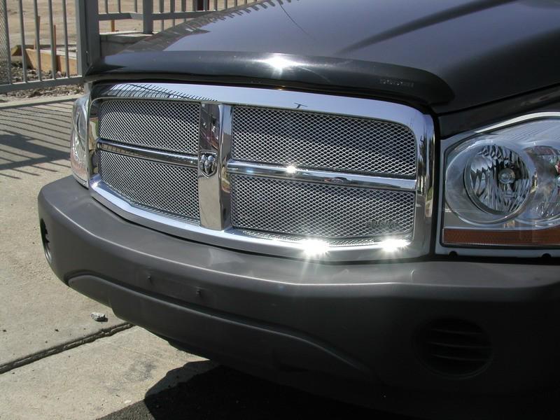 2004-2006 dodge durango grillcraft 4pc grille inserts mx-series silver grill