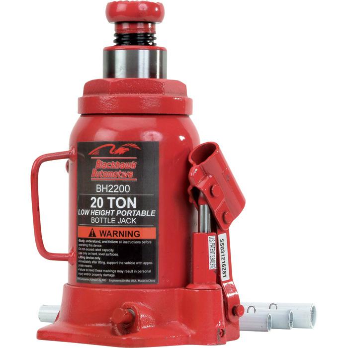 Blackhawk automotive heavy-duty hydraulic bottle jack-20 ton #bh2200