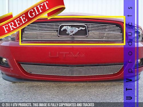 2010 - 2012 ford mustang v6 w/ pony package billet grille upper 2pc 10 11 12