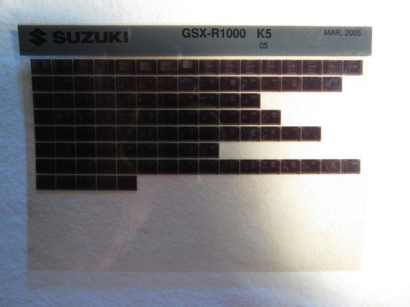 2005 suzuki motorcycle gsx r1000 k5 microfiche parts catalog r 1000