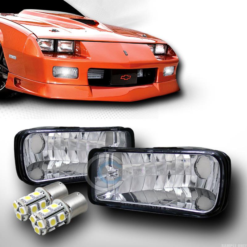 Depo euro lens signal bumper lights lamp+13 smd led bulbs 85-92 chevy camaro z28