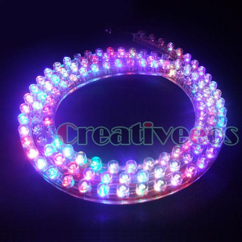 120cm auto waterproof 7color change pvc led strip light