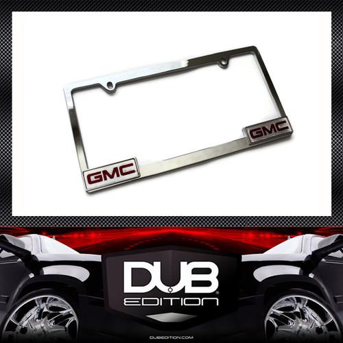 Official licensed genuine gmc logo license plate frame chromedenali arcadia