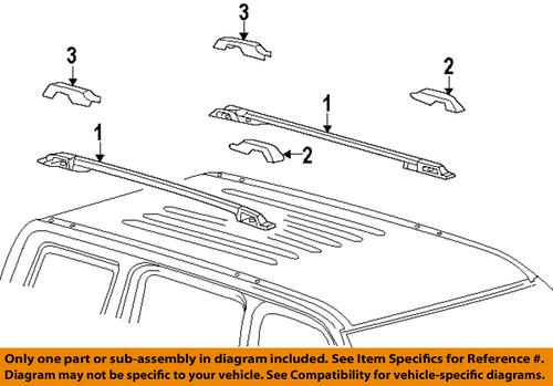 Jeep oem 55157425ab luggage carrier-front cover