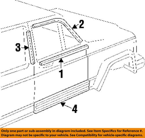 Jeep oem 55176194ab front door-reveal molding