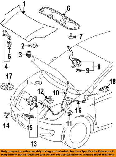 Toyota oem 5351052360 hood-lock assembly