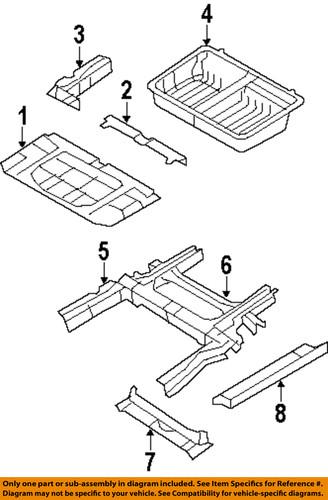 Mopar oem 4894754ab floor & rails-sill panel