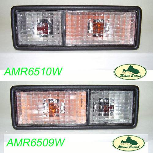 Land rover rear bumper lamp light pair set discovery i - 1 amr6509w amr6510w