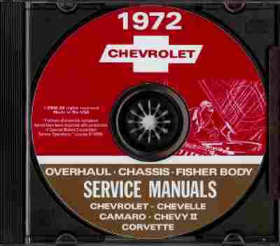 1972 corvette stingray  factory repair shop & service manual cd