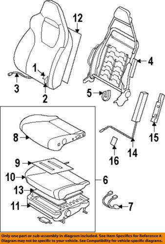 Subaru oem 64111fg031 front seat-seat cushion htr