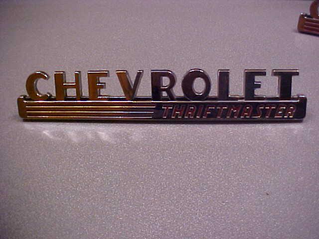 1940s chevy thrift master emblem trim ornament