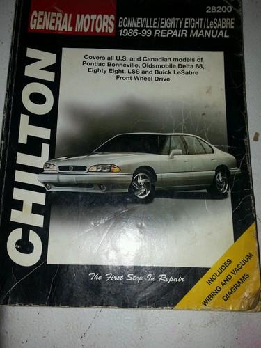 Chiltons manual for general motors bonneville 88/  le saber 1986-1999