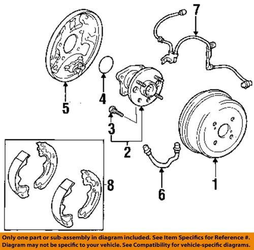 Toyota oem 4243120250 rear brake drum/brake drum