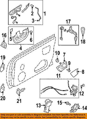 Subaru oem 61031ag18b door lock kit-lock assembly