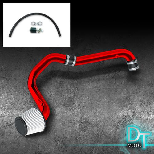 Stainless washable filter+ cold air intake 91-99 saturn 1.9 dohc 95-02 sohc red