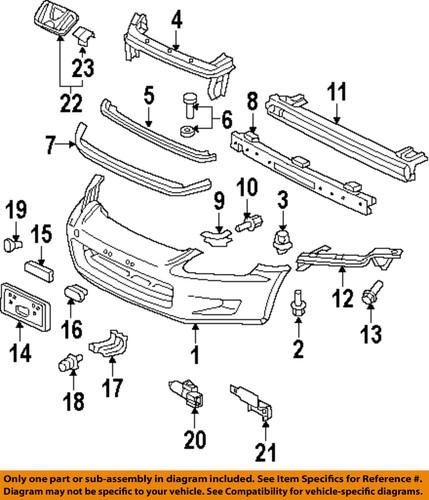 Honda oem 04711s2aa92zz bumper cover