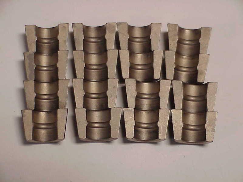 16 del west titanium super 7° valve locks 5/16" +.050 bead  collets keepers  