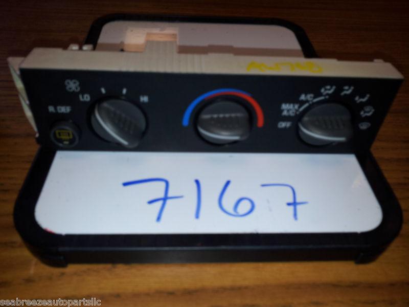 01-07 chevrolet van express 25753628 climate temperature control unit a/c heat