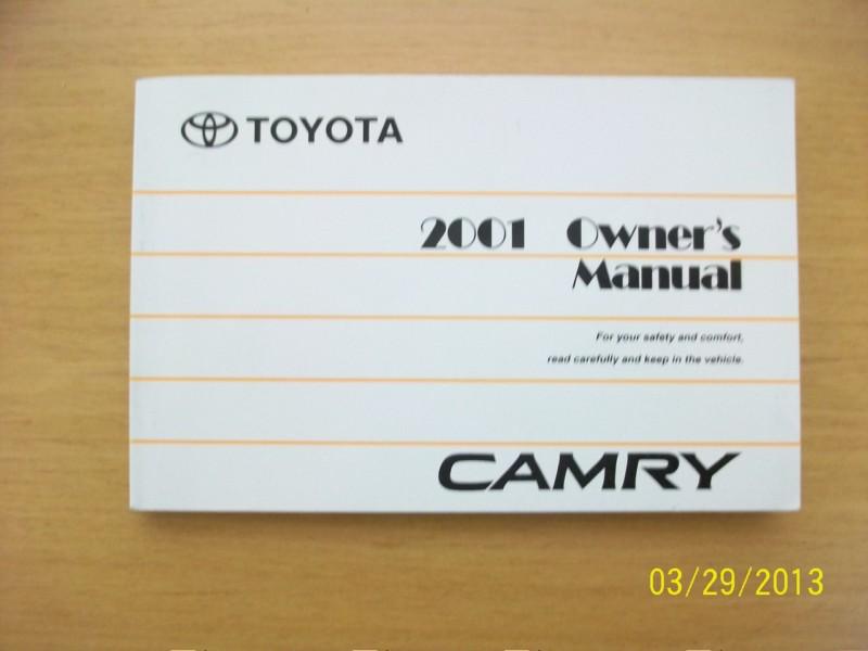 2001 toyota camry     owners manual 