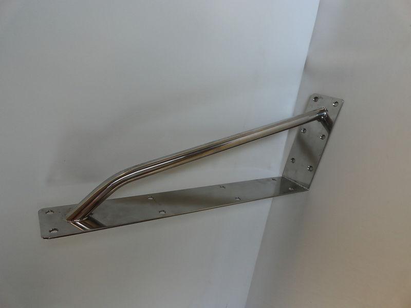 Angle bracket 20" x 8" stainless steel marine boat