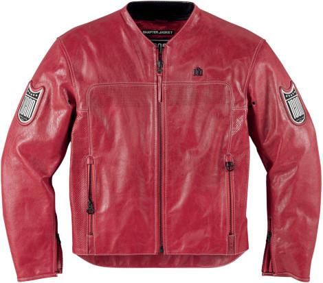 Icon 1000 chapter mens leather motorcycle jacket harmonic red 2xl xxl 2x 