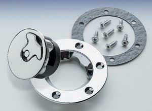 08663: bolt-in gas cap set with lock. includes vented and non-vented for harley