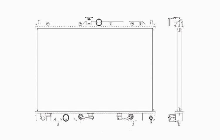 Replacement radiator 2003-2006 mitsubishi outlander automatic 2.4l l4 mn180842