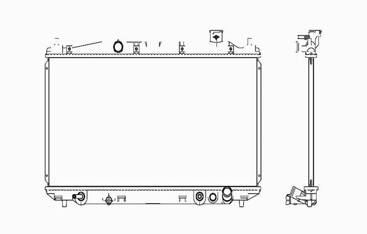 Replacement radiator 2003-2005 honda civic hybrid automatic 1.3l l4 19010pzaa51