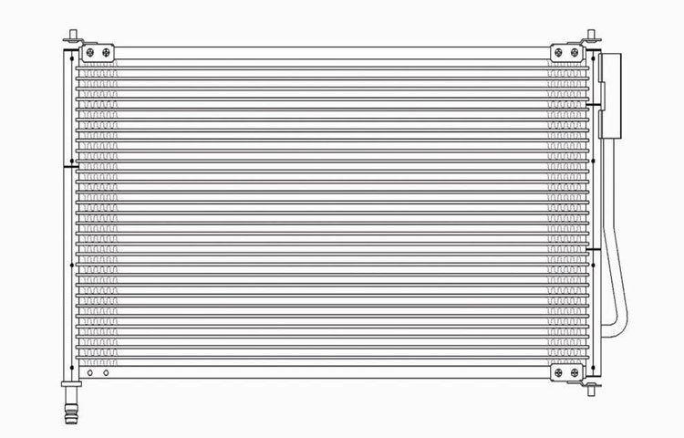 Replacement condenser parallel flow type 00-05 02 03 04 ford focus ys4z19712ab