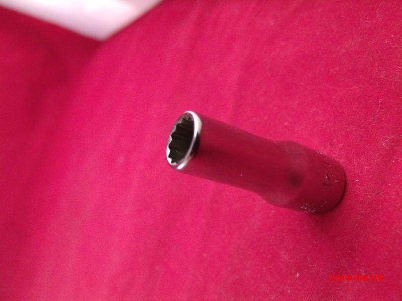 New snap on tools 1/4 drive 1/4 12pt semi deep socket. tmds8   new 