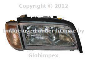 Mercedes w202 (97-00) right halogen headlight assembly oem new + 1 year warranty